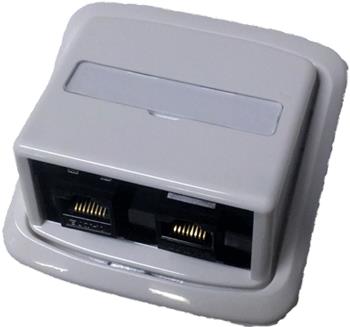 ABB Tango Datová zásuvka CAT5e 2xRJ45 na omítku, bílá