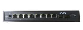 ADEX AD1000-8GPDM-2FM Reversní PoE Switch 8x Gbit Port, 2xSFP, Web Managed, Metal