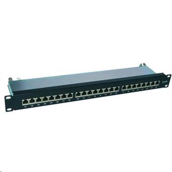DATACOM Patch panel 19" STP 24 port CAT6A LSA 1U BK (3x8p)