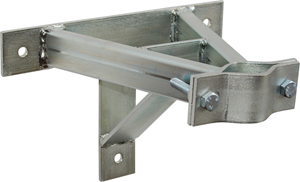 Držák stožáru 42-67mm, 20cm od zdi (se vzpěrou), zinek Žár