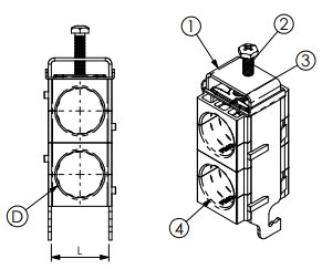 Kabelová příchytka FIMO sRF E 2x9 (2x8-9mm)