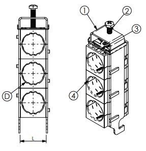Kabelová příchytka FIMO sRF E 3x9 (3x8-9mm)