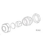 Kabelová průchodka (PG16/4), pro vyvedení 4 ks patchcordů d=3mm Kabelová průchodka (PG16/4), pro vyvedení 4 ks patchcordů d=3mm