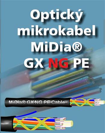 LT MiDia GX 96 vl. AW+, 8x12 vl./trub., HDPE plášť, OD 6,2 mm (8 el.)