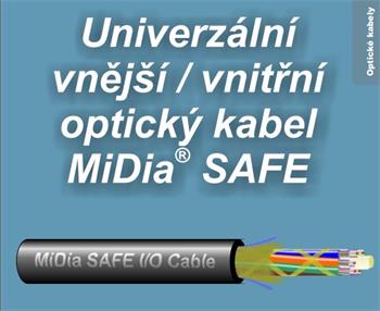 LT MiDia SAFE, 24 vl. AW, 2x12 vl./trub., LS0H plašť, Glass reinforced, OD 10,8 mm