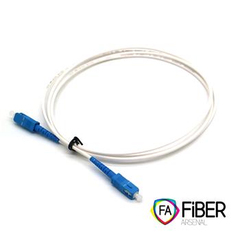 Optický FTTH patchcord, SC/PC-SC/PC, simplex, bílý LSZH, armovaný, G.657.B3