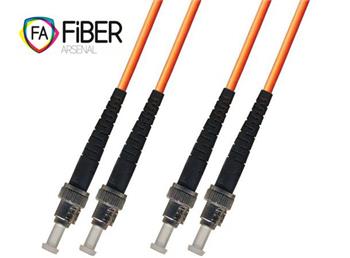 Optický patchcord, 62,5/125, ST/PC-ST/PC, MM, duplex, 1m