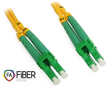 Optický patchcord, 9/125, LC/APC-LC/APC, SM, duplex, 2m