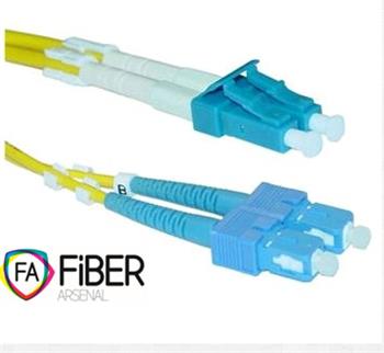Optický patchcord, 9/125, LC/PC-SC/PC, SM, duplex, 3m