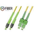 Optický patchcord, 9/125, SC/APC-FC/APC, SM, duplex, 10m Optický patchcord, 9/125, SC/APC-FC/APC, SM, duplex, 10m