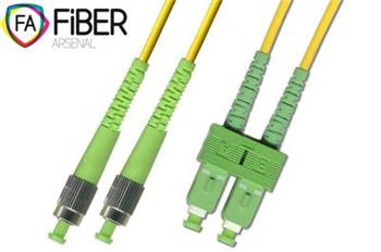 Optický patchcord, 9/125, SC/APC-FC/APC, SM, simplex, 10m