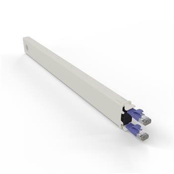 PATCHBOX.ONE Cat.6a STP, kazeta s kabelem 0.8m, fialová, 8RU