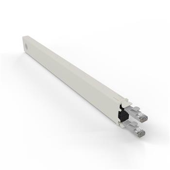 PATCHBOX.ONE Cat.6a STP, kazeta s kabelem 0.8m, šedá, 8RU