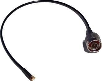 Pigtail MMCX male - N male, 300 mm