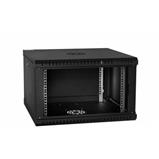 RACK LanTechnic, 19", 6U, 600x600mm, prosklené dveře, nástěnný, jednodílný, černá RACK LanTechnic, 19", 6U, 600x600mm, prosklené dveře, nástěnný, jednodílný, černá