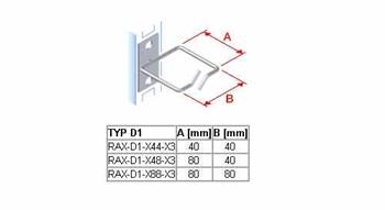 RACK Vyvazovací háček pro vedení kabelů 40x40 nerez