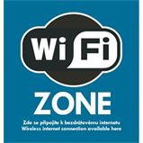 Samolepka Wi-Fi zone k nalepení na neprůhledné předměty Samolepka Wi-Fi zone k nalepení na neprůhledné předměty