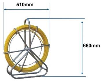 Zápůjčka protahovacího pera sklolaminátového ve stojanu 6 mm - 100 m