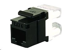 Zařezávací keystone Solarix CAT6 UTP RJ45, černý
